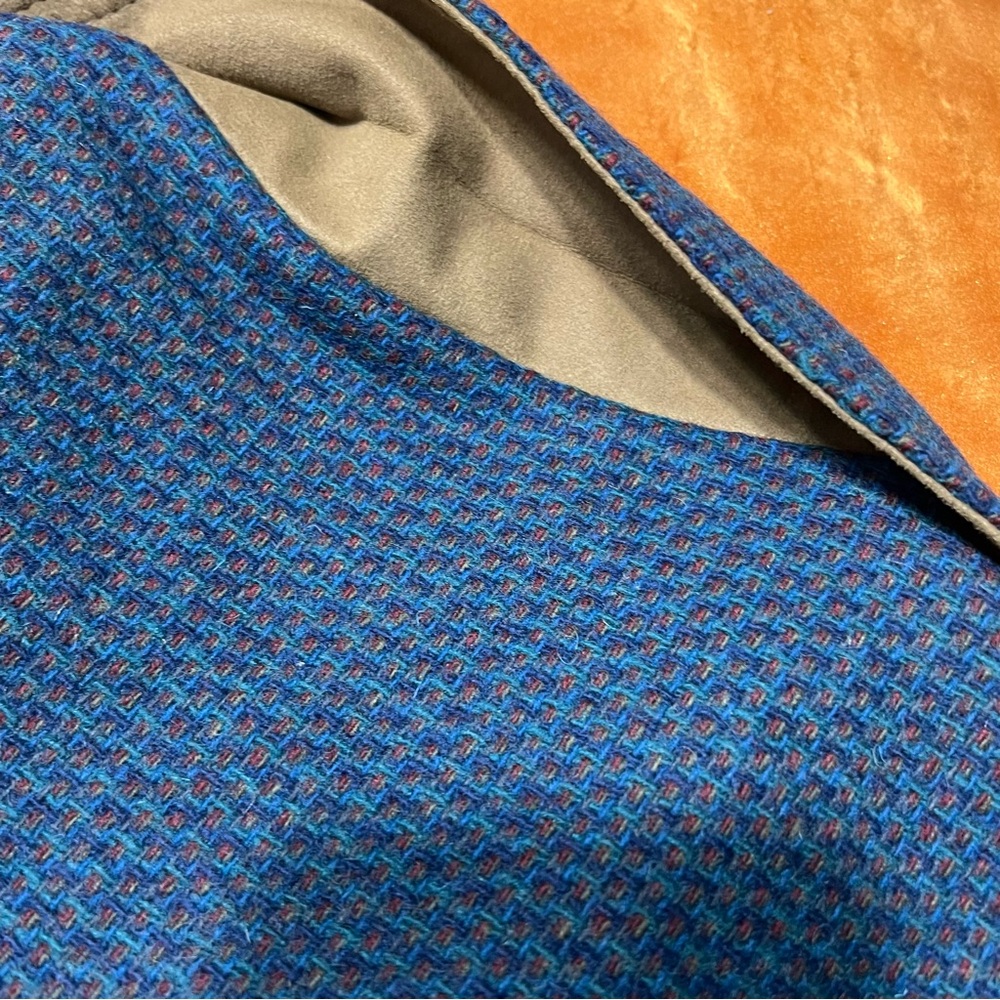 Vintage Pendleton wool tweed jacket blue Lined large USA NWOT 60s Rare Style - Picture 14 of 16